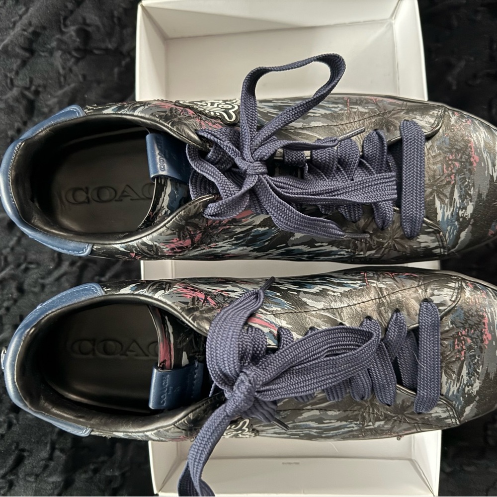 COACH Keith Haring Sneakers Black/Blue - Picture 4 of 7
